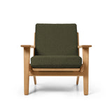 CH290 Lounge-Sessel von Hans J. Wegner - Geölte Eiche - Bute Storr 3732 Camouflage - Jacobsen Plus
