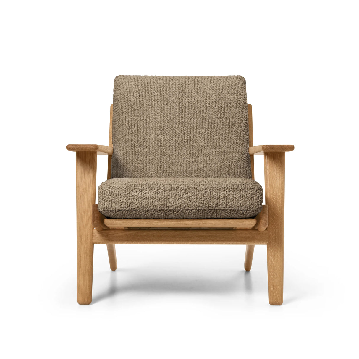 CH290 Lounge-Sessel von Hans J. Wegner - Geölte Eiche - Bute Storr 8006 Natural - Jacobsen Plus