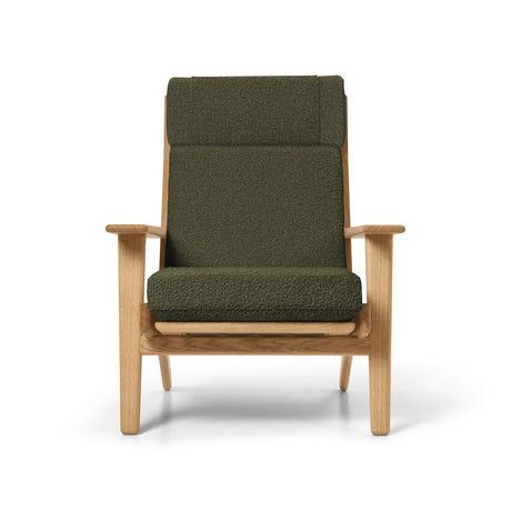 CH291 Lounge-Sessel von Hans J. Wegner - Geölte Eiche - Bute Storr 3721 Camouflage - Jacobsen Plus