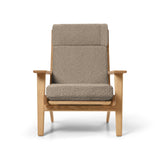 CH291 Lounge-Sessel von Hans J. Wegner - Geölte Eiche - Bute Storr 8006 Natural - Jacobsen Plus