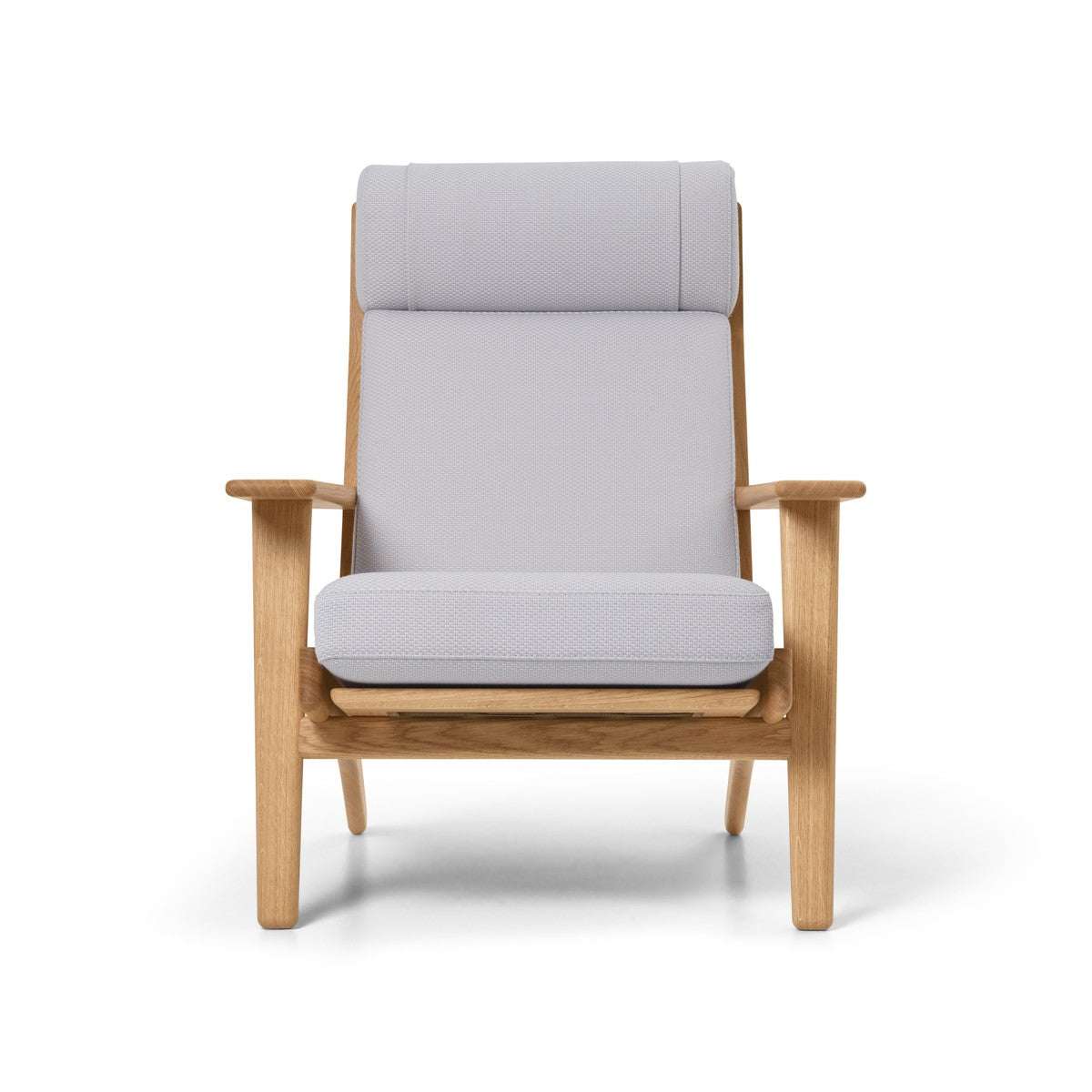 CH291 Lounge-Sessel von Hans J. Wegner - Geölte Eiche - Serpentine 0118 - Jacobsen Plus