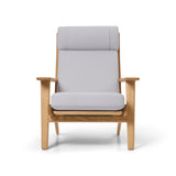 CH291 Lounge-Sessel von Hans J. Wegner - Geölte Eiche - Serpentine 0118 - Jacobsen Plus