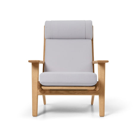 CH291 Lounge-Sessel von Hans J. Wegner - Geölte Eiche - Serpentine 0118 - Jacobsen Plus