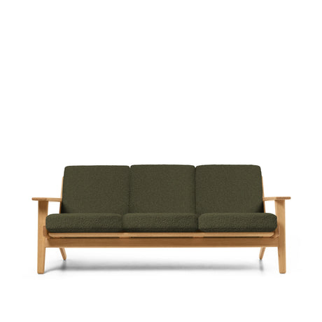 CH293 3 pers. Sofa von Hans J. Wegner - Geölte Eiche - Bute Storr 3732 Camouflage - Jacobsen Plus