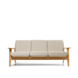 CH293 3 pers. sofa af Hans J. Wegner - Olieret eg - Antoni 813 - Jacobsen Plus