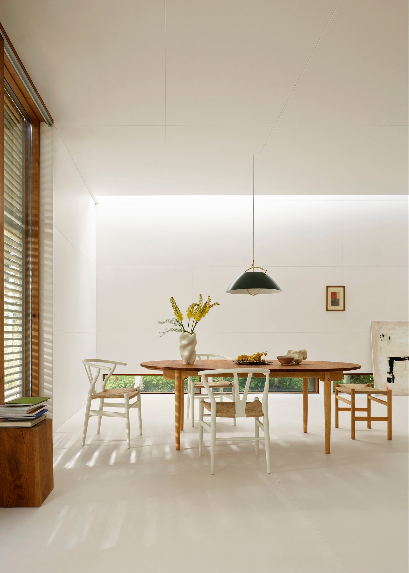 Hans J. Wegner spisebordssæt, 1 x Special Edition CH338 spisebord i Teak/Eg mix, 6 x Y-stole CH24 i Teak fra Carl Hansen & Søn