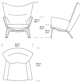 CH445 Wing Chair von Hans J. Wegner - 3 - Jacobsen Plus