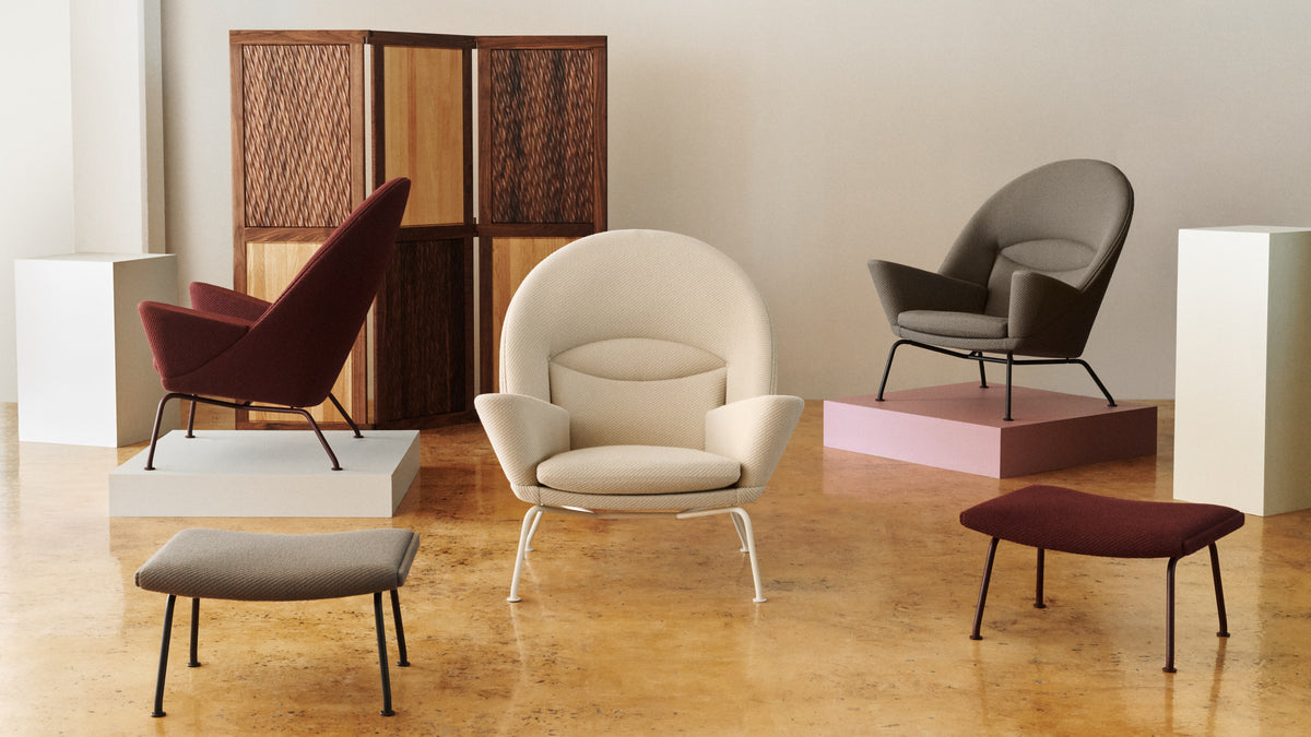 CH446 Hocker, Umi Textil von Hans J. Wegner