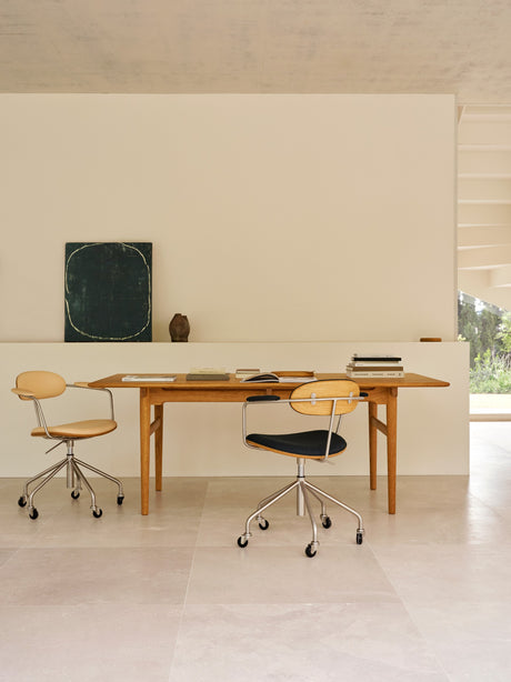 CH621 Swivel Stuhl, Eiche Öl von Hans J. Wegner - Leder / Sif 90 - Jacobsen Plus