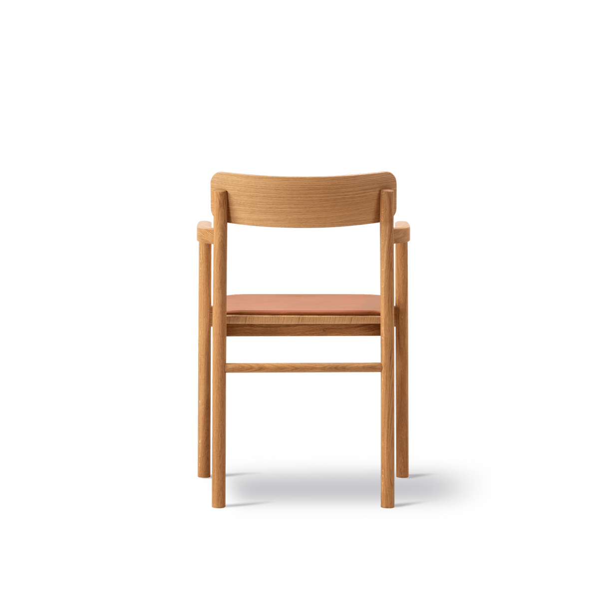 Post Spisebordsstol olieret eg, sædepolstret omni 07 cognac læder fra Fredericia Furniture - 4 - Jacobsen Plus