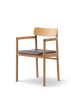 Post Spisebordsstol olieret eg, sædepolstret omni 377 mørkebrun læder fra Fredericia Furniture