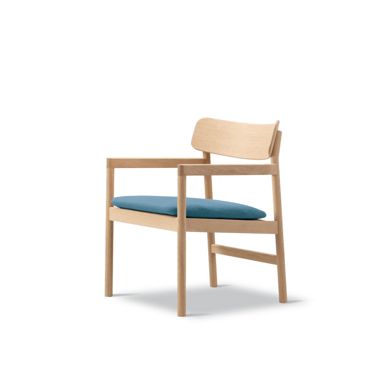 Fredericia Furniture CM3546 Post loungestol af Cecilie Manz - Lakeret eg - Vidar 733 - Jacobsen Plus