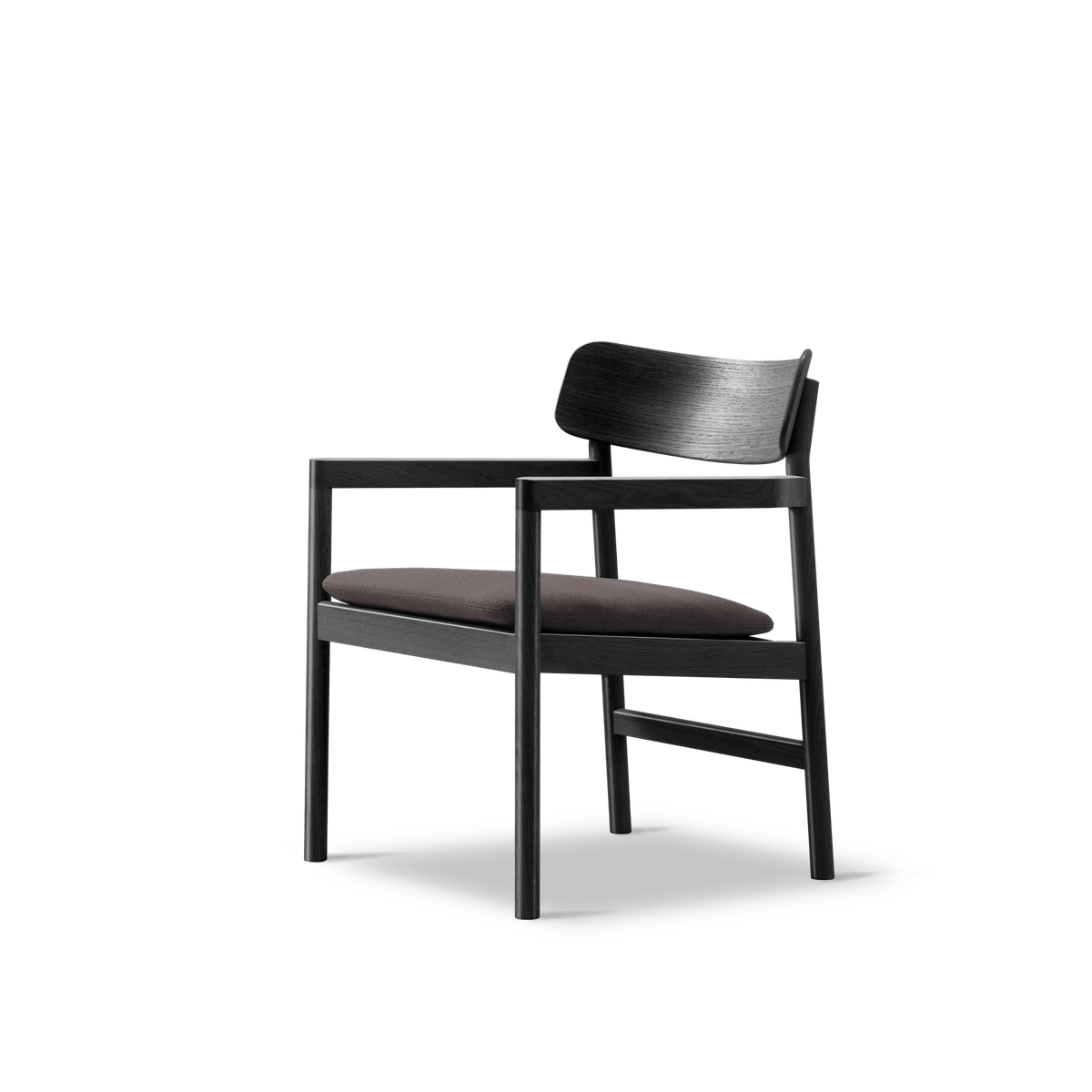 Fredericia Furniture CM3546 Post loungestol af Cecilie Manz - Sortlakeret eg - Vidar duo 198 - Jacobsen Plus
