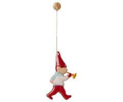 Metal ornament, Nisse med Trompet fra Maileg