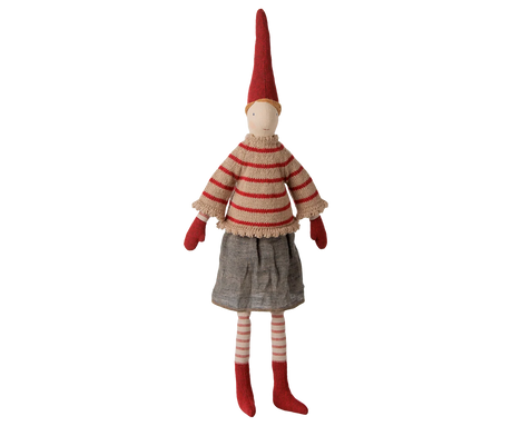 Maileg - Pixy Größe 3, Mädchen mit gestreiftem Strickpullover - 1 - Jacobsen Plus