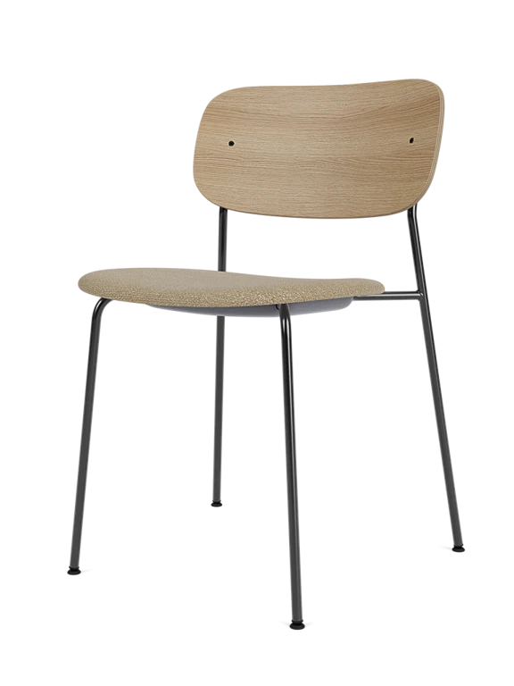 Co Chair Spisebordsstol fra Audo Copenhagen - Natural Oak - Audo Bouclé 02 - Jacobsen Plus
