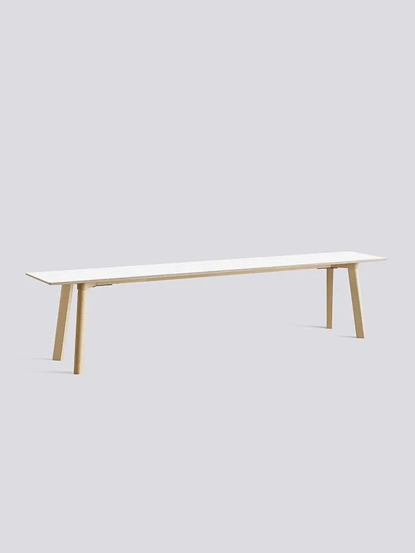 CPH Deux 215 Bænk fra Hay - L200 x B35 x H45 cm / Pearl white laminat / Ubehandlet bøg - Jacobsen Plus