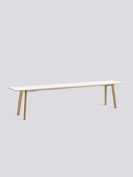 CPH Deux 215 Bank fra HAY - L200 x B35 x H45 cm / Perlweißes Laminat / Unbehandelte Buche - Jacobsen Plus