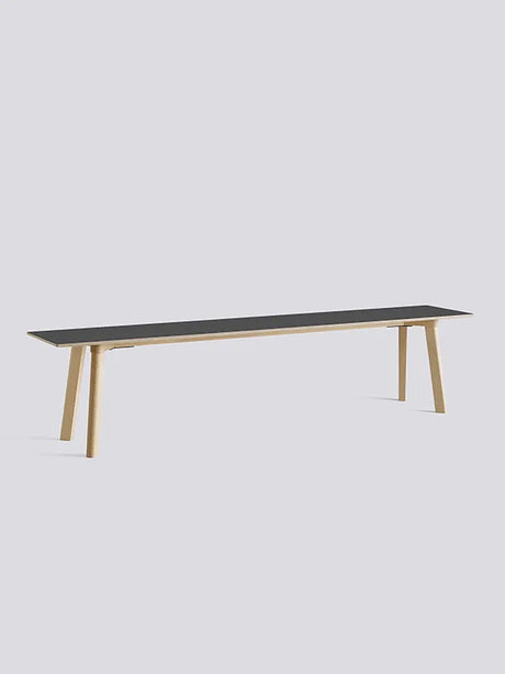CPH Deux 215 Bank fra HAY - L200 x B35 x H45 cm / Stone grey Laminat / Unbehandelte Buche - Jacobsen Plus