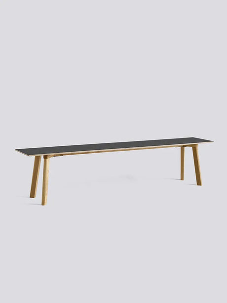 CPH Deux 215 Bank fra HAY - L200 x B35 x H45 cm / Stone grey Laminat / Lackierte Eiche - Jacobsen Plus