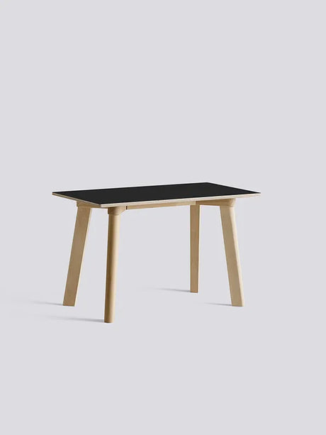 CPH Deux 215 Bank fra HAY - L75 x B35 x H45 cm / Tiefschwarzes Laminat / Unbehandelte Buche - Jacobsen Plus