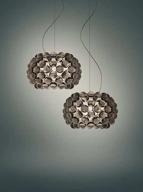 Caboche Plus Piccola LED Pendelleuchte von Foscarini - Grau - Jacobsen Plus