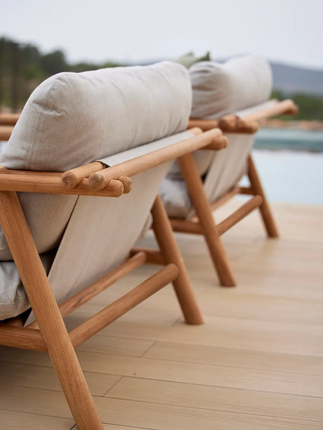 Sticks Lounge-Sessel, Teak von Cane-line - Sand, Cane-line Natté - Jacobsen Plus
