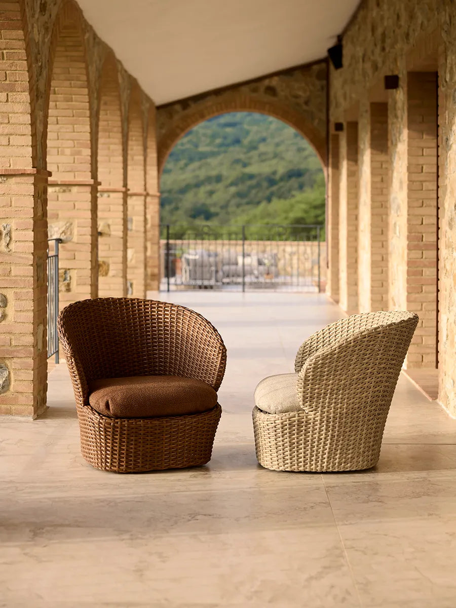 Coast Loungestol med. Swivel, umber brown fra Cane-line - 4 - Jacobsen Plus