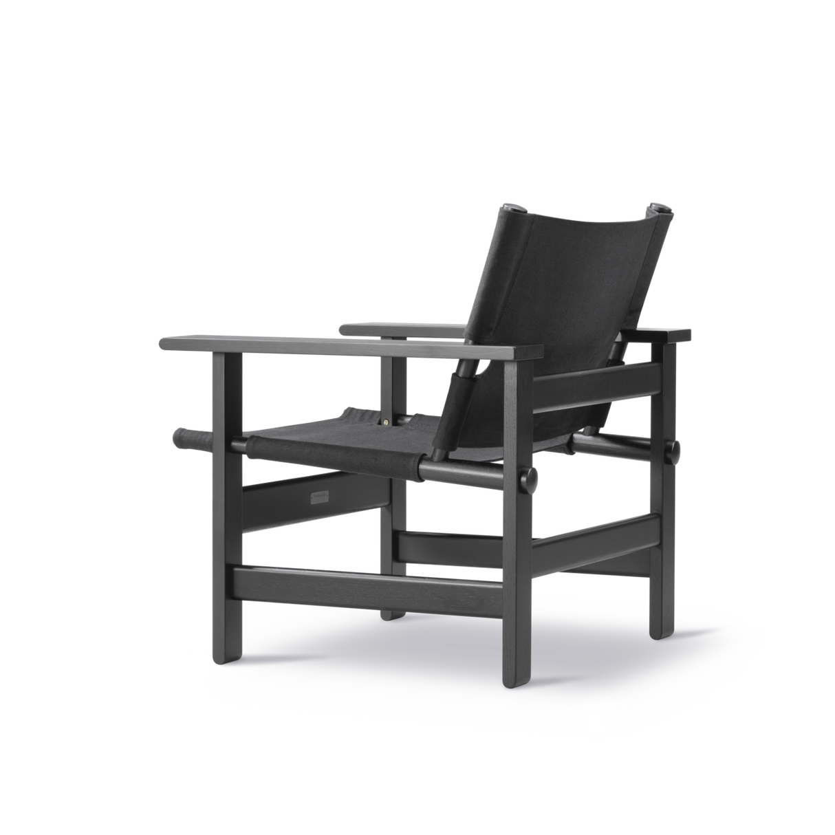 The Canvas Chair, schwarzlackierte Eiche, schwarzes Canvas von Børge Mogensen - 3 - Jacobsen Plus