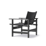 The Canvas Chair, schwarzlackierte Eiche, schwarzes Canvas von Børge Mogensen - 3 - Jacobsen Plus