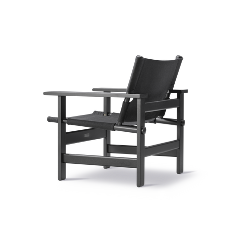 The Canvas Chair, schwarzlackierte Eiche, schwarzes Canvas von Børge Mogensen - 3 - Jacobsen Plus