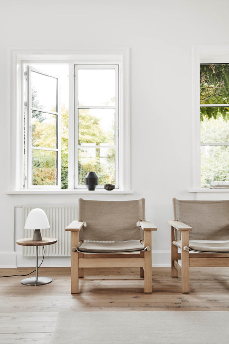 The Canvas Chair, hell geölte Eiche, Natur Canvas von Børge Mogensen - 4 - Jacobsen Plus