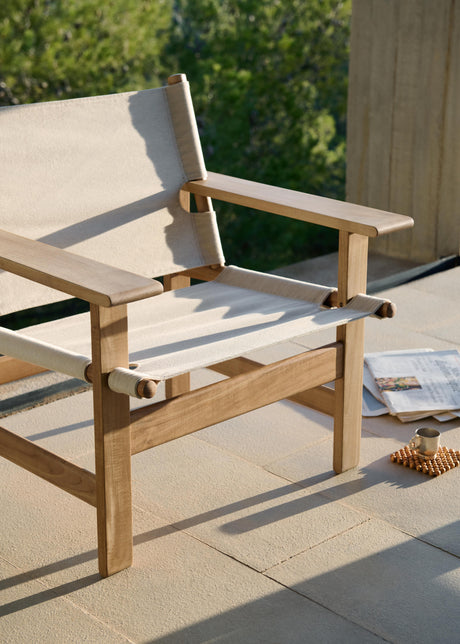 The Canvas Chair Outdoor Lounge-Sessel von Børge Mogensen - 2 - Jacobsen Plus