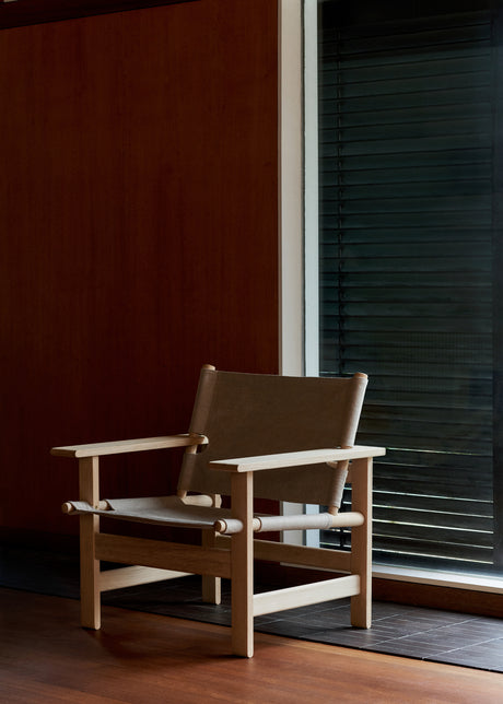 The Canvas Chair, hell geölte Eiche, Natur Canvas von Børge Mogensen - 2 - Jacobsen Plus