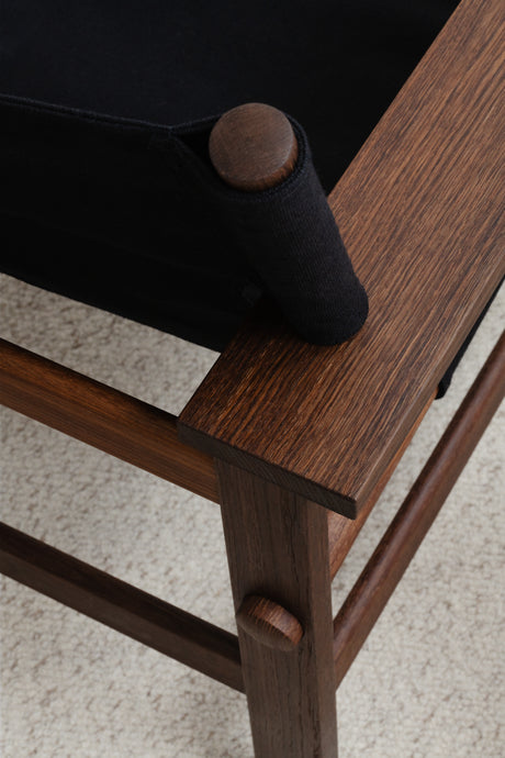 The Canvas Chair, geräucherte Eiche schwarzes Canvas von Børge Mogensen - 4 - Jacobsen Plus
