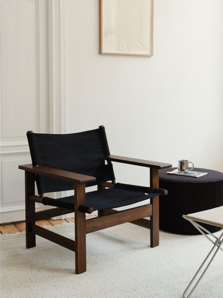 The Canvas Chair, geräucherte Eiche schwarzes Canvas von Børge Mogensen - 3 - Jacobsen Plus