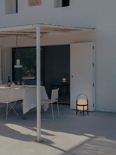 Cesta Exterior Lampe von Santa and Cole - Schwarz - Jacobsen Plus