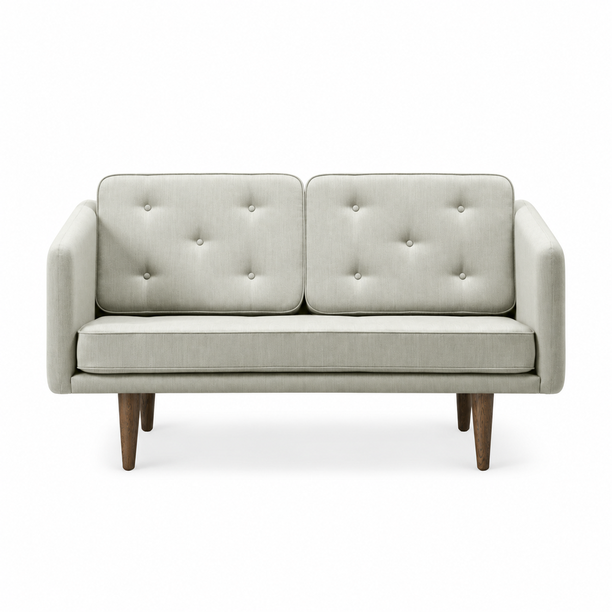 No. 1 Sofa 2-Sitzer, Mood von Børge Mogensen - Mood 1101 - Geräuchert Eiche gebeizt - Jacobsen Plus
