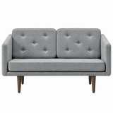 No. 1 Sofa 2-Sitzer, Mood von Børge Mogensen - Mood 1102 - Geräuchert Eiche gebeizt - Jacobsen Plus