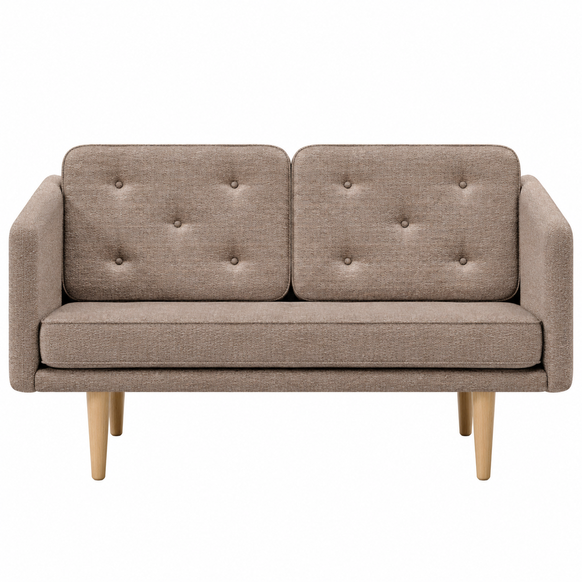 No. 1 Sofa 2-Sitzer, Mood von Børge Mogensen - Mood 1103 - Geölt Eiche - Jacobsen Plus