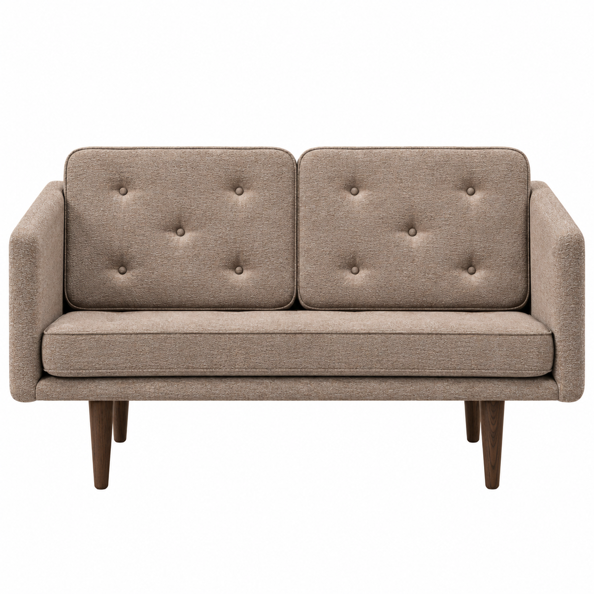 No. 1 Sofa 2-Sitzer, Mood von Børge Mogensen - Mood 1103 - Geräuchert Eiche gebeizt - Jacobsen Plus