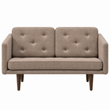 No. 1 Sofa 2-Sitzer, Mood von Børge Mogensen - Mood 1103 - Geräuchert Eiche gebeizt - Jacobsen Plus