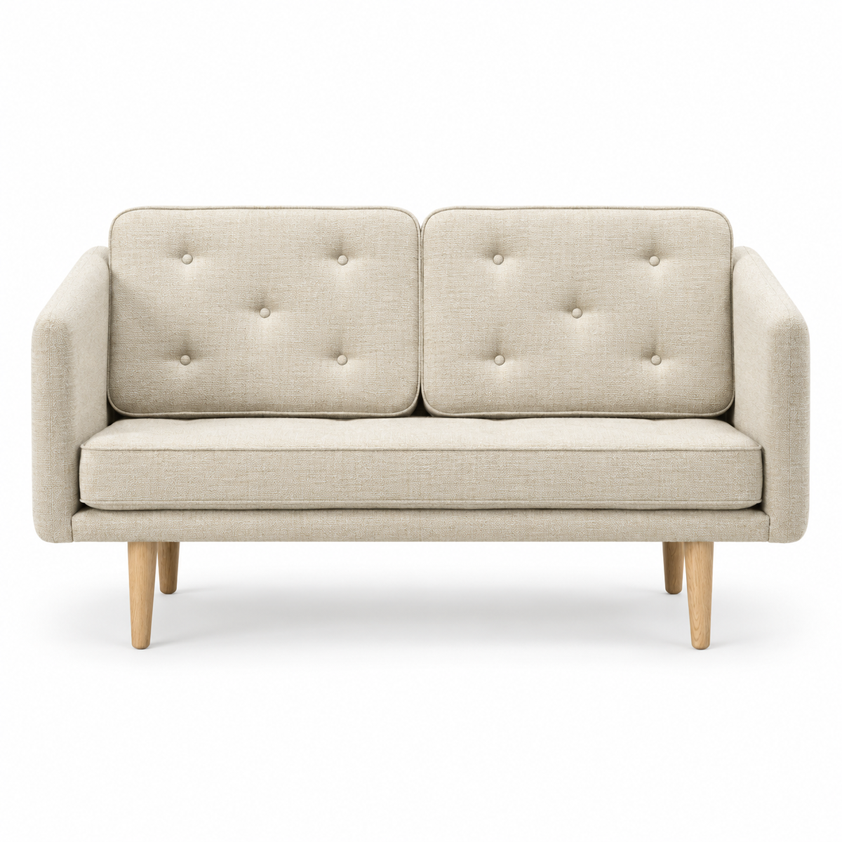 No. 1 Sofa 2-Sitzer, Mood von Børge Mogensen - Mood 1104 - Geölt Eiche - Jacobsen Plus