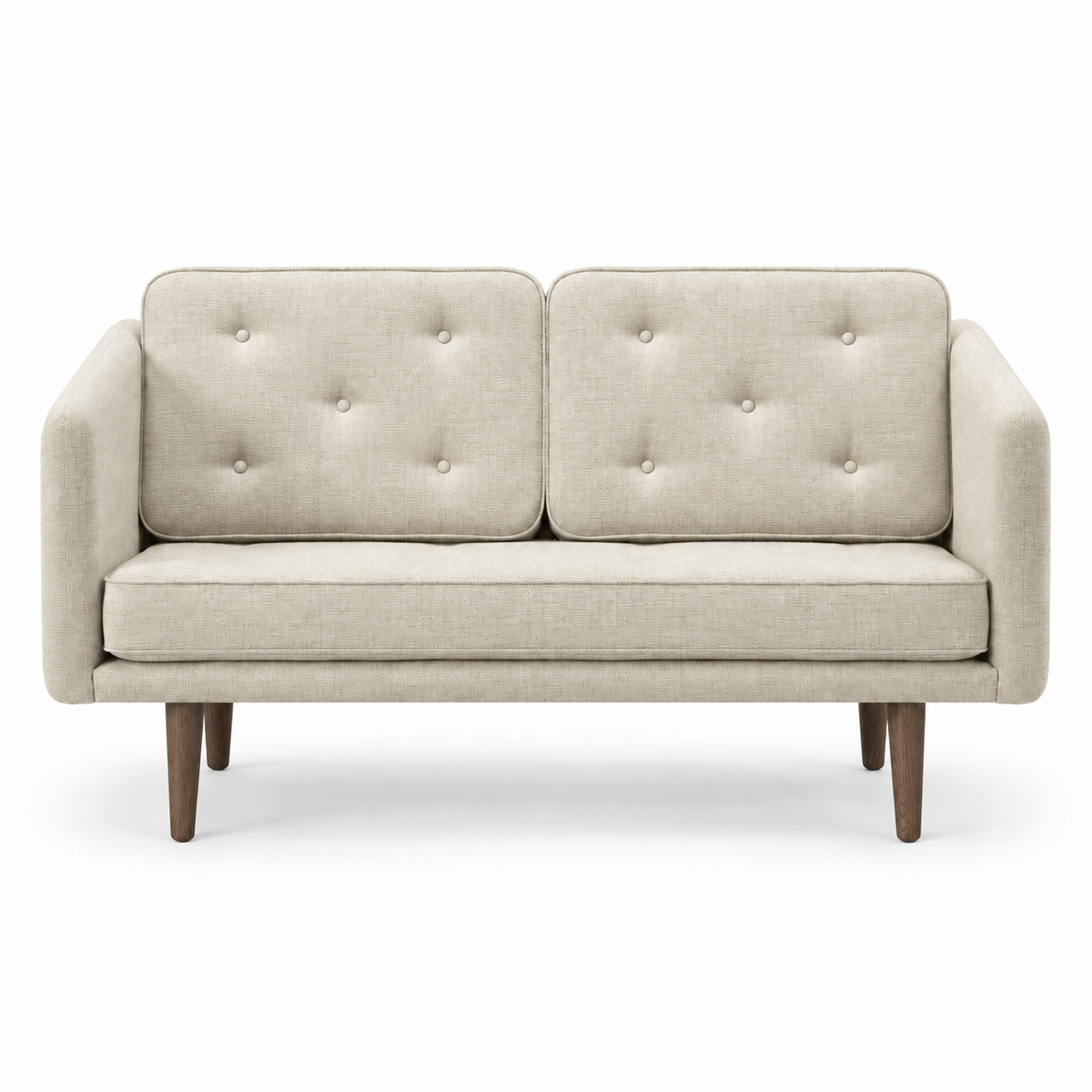 No. 1 Sofa 2-Sitzer, Mood von Børge Mogensen - Mood 1104 - Geräuchert Eiche gebeizt - Jacobsen Plus
