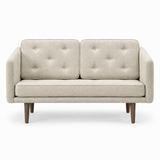 No. 1 Sofa 2-Sitzer, Mood von Børge Mogensen - Mood 1104 - Geräuchert Eiche gebeizt - Jacobsen Plus