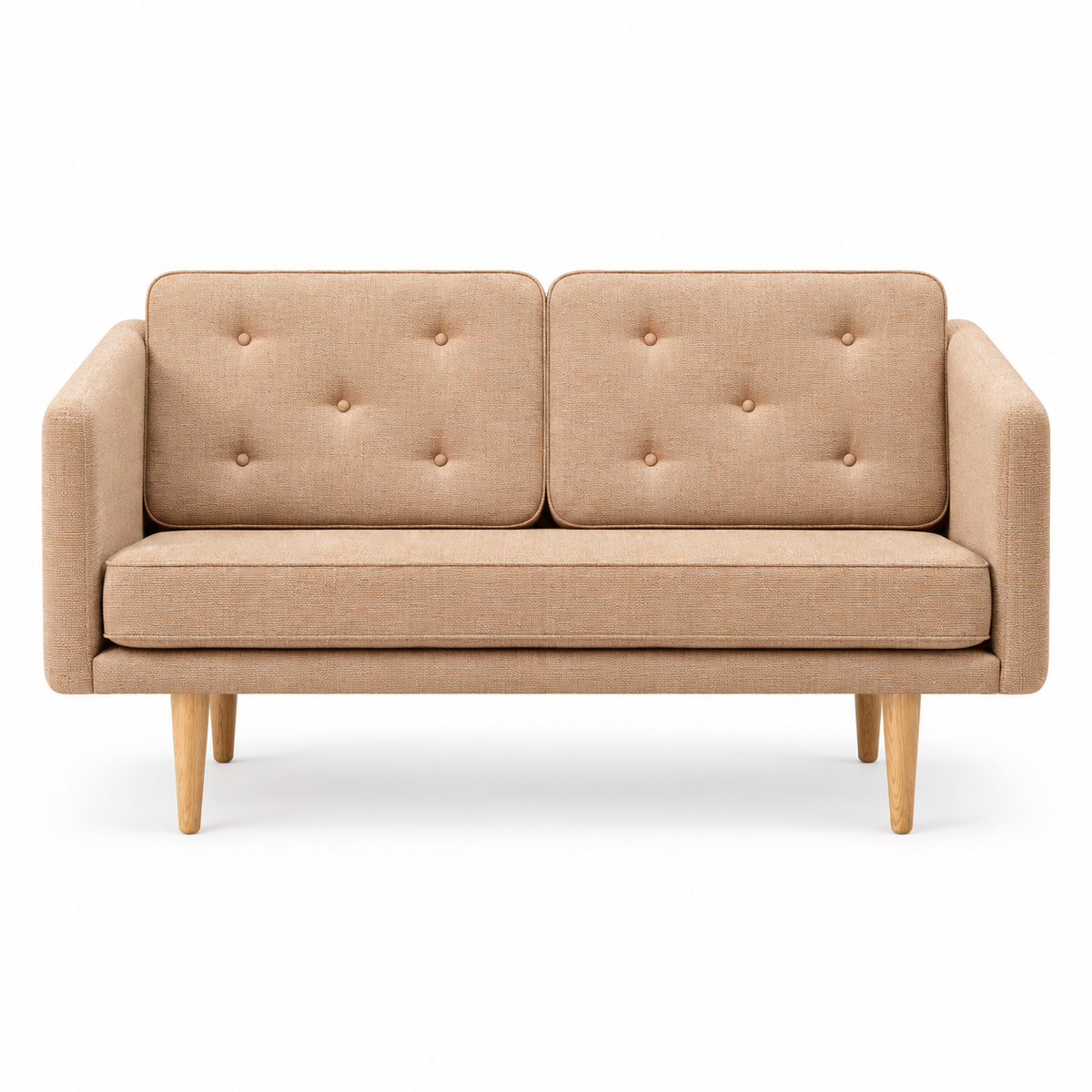 No. 1 Sofa 2-Sitzer, Mood von Børge Mogensen - Mood 1105 - Geölt Eiche - Jacobsen Plus