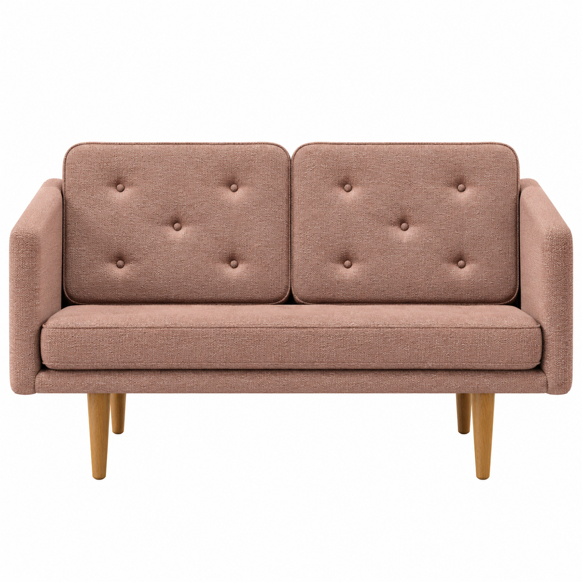 No. 1 Sofa 2-Sitzer, Mood von Børge Mogensen - Mood 1106 - Geölt Eiche - Jacobsen Plus