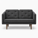 No. 1 Sofa 2-Sitzer, Mood von Børge Mogensen - Mood 2101 - Geräuchert Eiche gebeizt - Jacobsen Plus