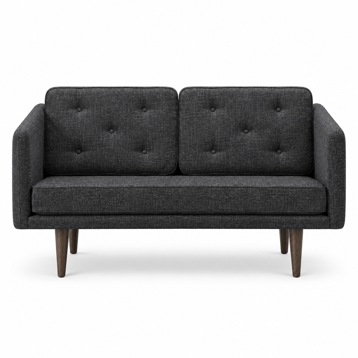 No. 1 Sofa 2-Sitzer, Mood von Børge Mogensen - Mood 2102 - Geräuchert Eiche gebeizt - Jacobsen Plus