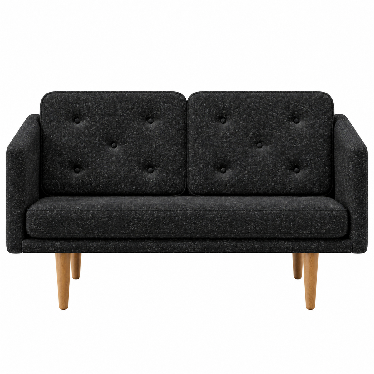 No. 1 Sofa 2-Sitzer, Mood von Børge Mogensen - Mood 2104 - Geölt Eiche - Jacobsen Plus
